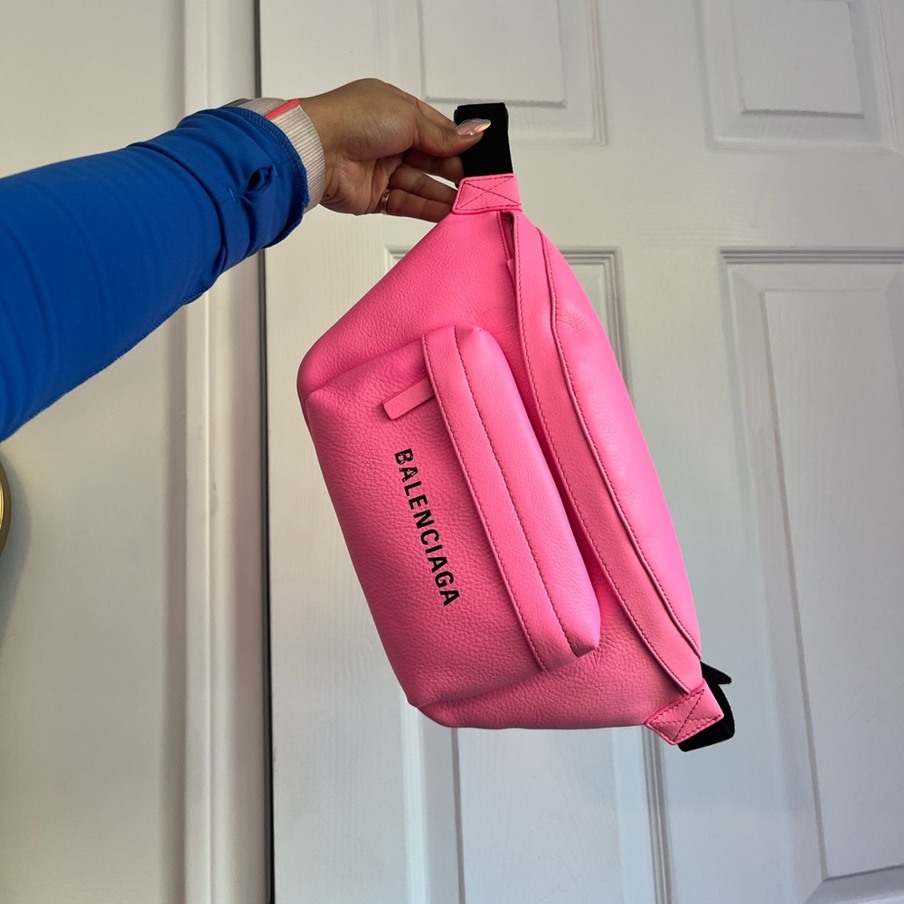 Pink Balenciaga leather Fanny pack *NEW*